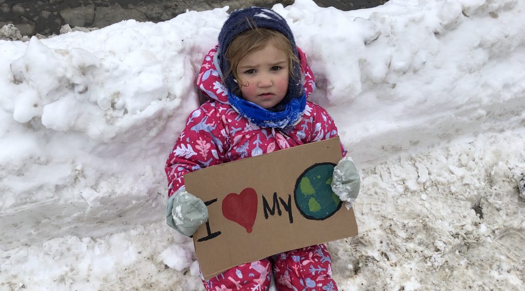 Young climate striker in Bracebridge