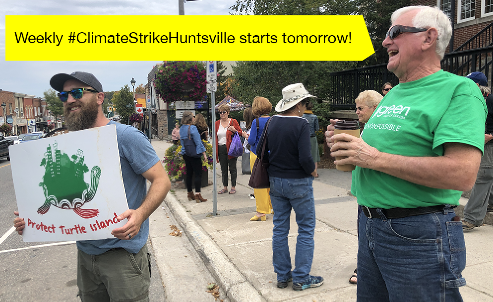 Climate strikers in Huntsville, Autumn 2019